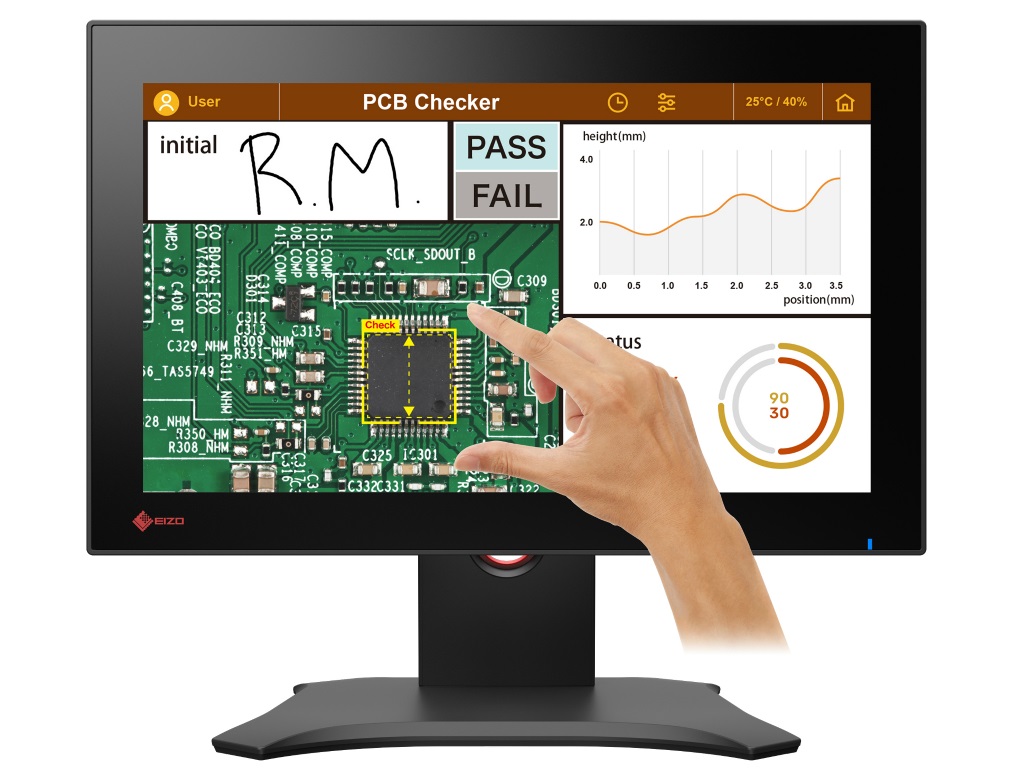 10点マルチタッチ対応の15.6型フルHD液晶ディスプレイ、EIZO