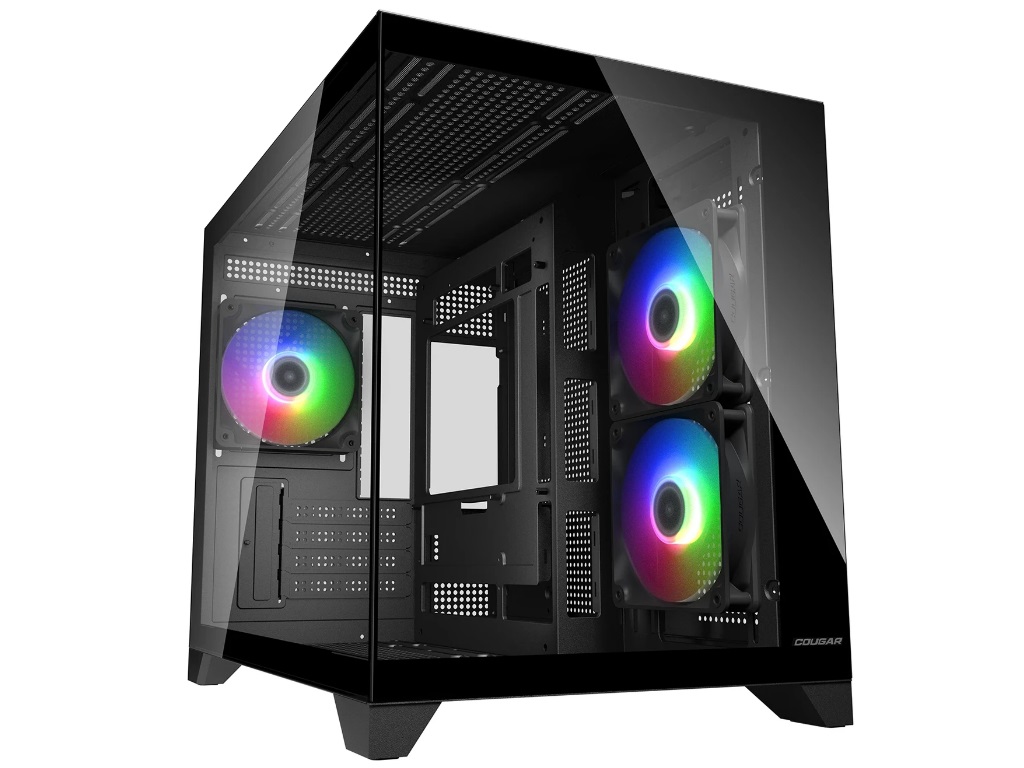 デュアルチャンバーデザインのピラーレスミニタワー、COUGAR「FV150