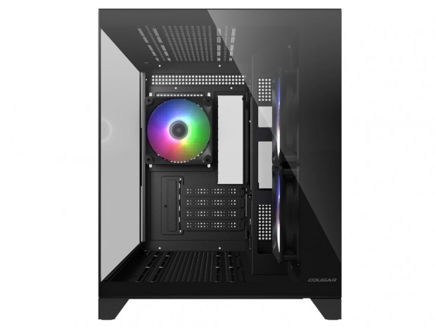 デュアルチャンバーデザインのピラーレスミニタワー、COUGAR「FV150