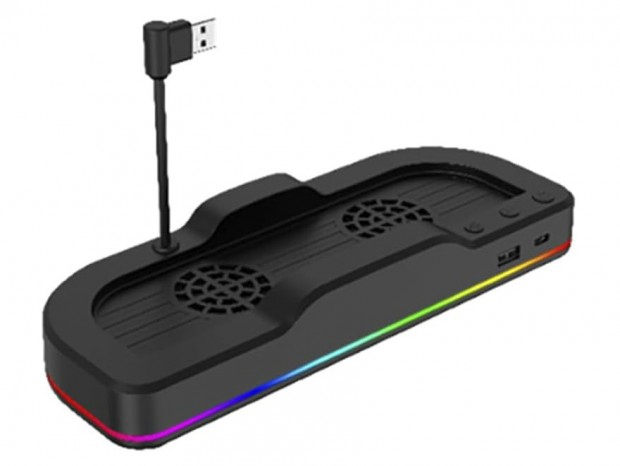 Nintendo Switch 2ドックを効率よく冷やすUSBハブ搭載デュアルファン