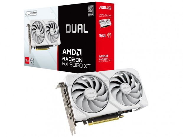 ホワイトカラーのデュアルファンクーラーを搭載するRadeon RX 9060 XT