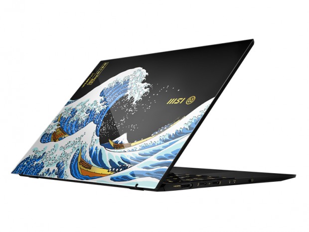 yasu様リクエスト仕様　Windowsノート MSI、天板に”神奈川沖浪裏”をデザインした「浮世絵 エディション