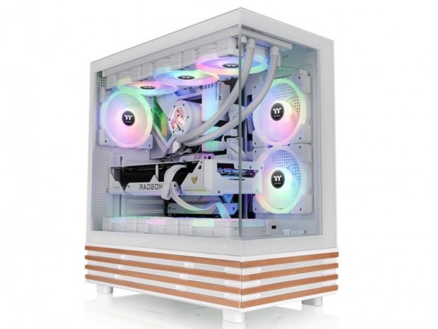 木製ラインを備えたピラーレスPCケース、Thermaltake「View 270 Plus WS ARGB」