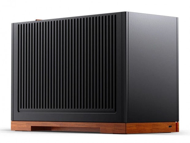 4mm厚の肉厚アルミとウォールナット採用のMini-ITXケース、JONSBO「T9