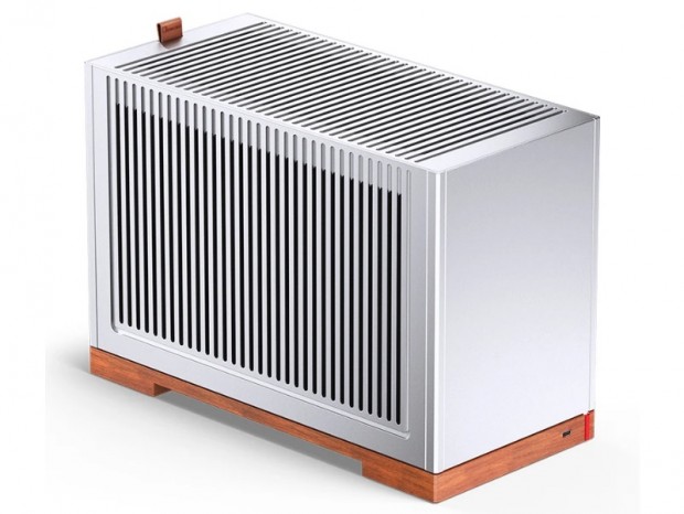 4mm厚の肉厚アルミとウォールナット採用のMini-ITXケース、JONSBO「T9