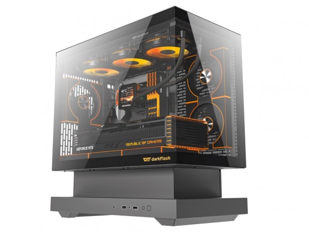 独自・フローティングベースデザイン採用のミニタワー、darkFlash「F1」国内発売