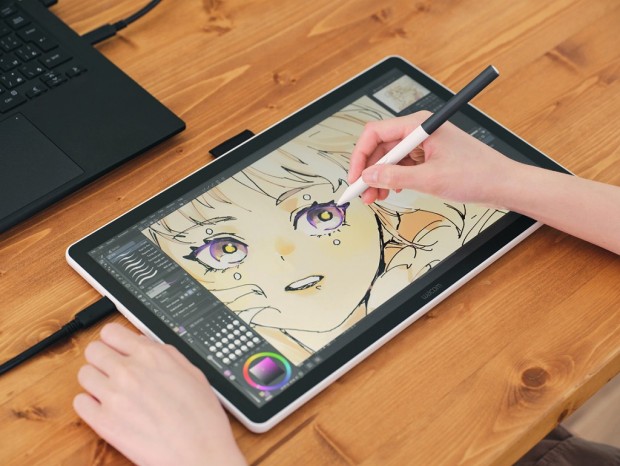 Wacom 液晶ペンタブレット本体 接続ケーブル付き ASCII.jp：ワコムからUSB Type-C1本で使える液タブが登場！1万円