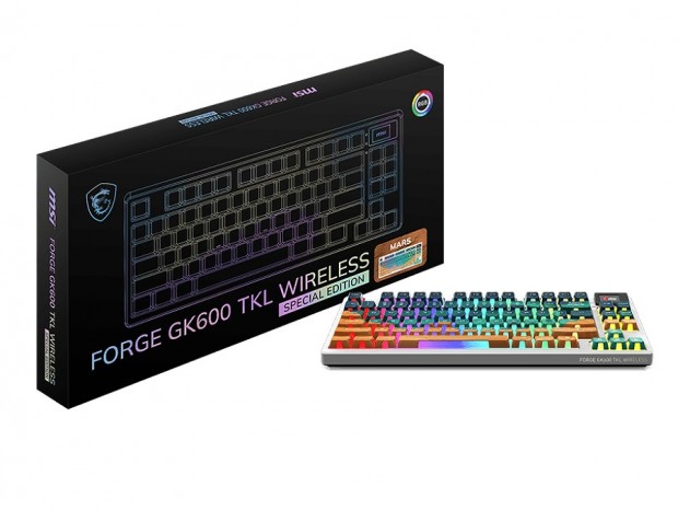 MSI、モダンな個性派デザインのホットスワップ対応キーボード「FORGE