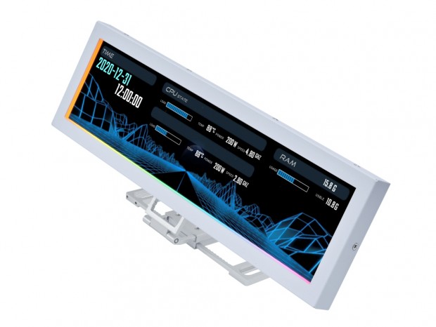 柔軟な設置ができるサブディスプレイ、LIAN LI「8.8″ Universal Screen