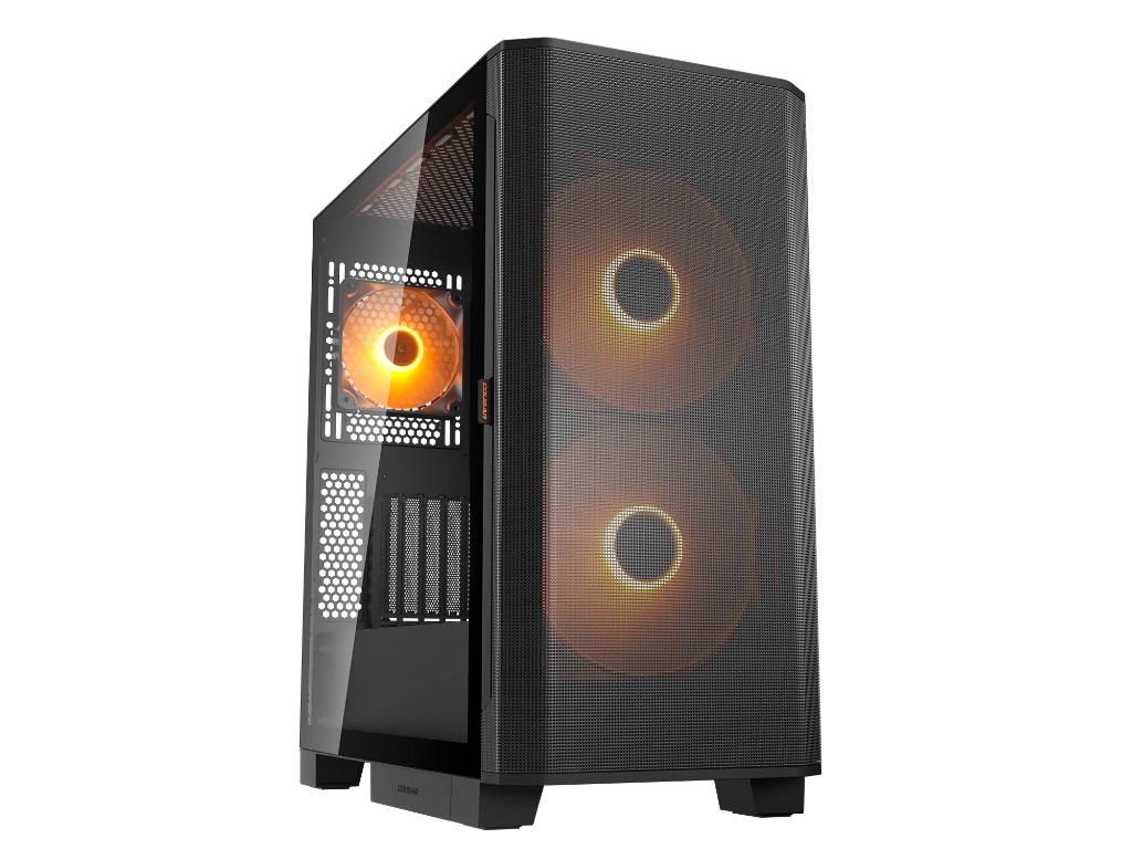 180mm ARGBファン×2のフロントメッシュミドルタワー、COUGAR「Airface