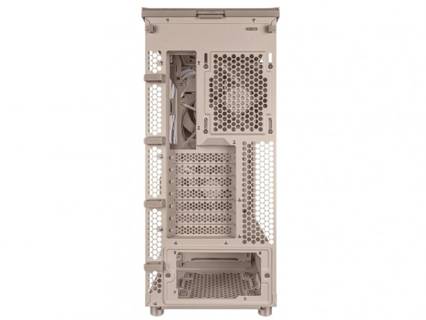 BOSS ベージュ PCケース ASUSより、高級感のあるフロント木製デザインを採用したクリエイター