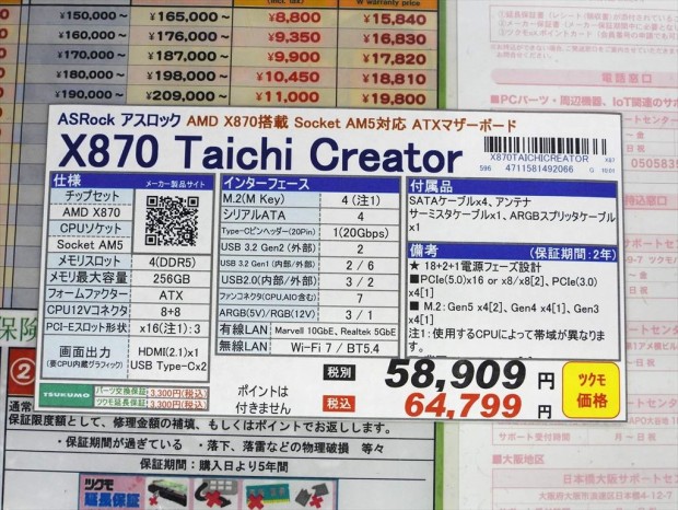 「X870 Taichi Creator」発売