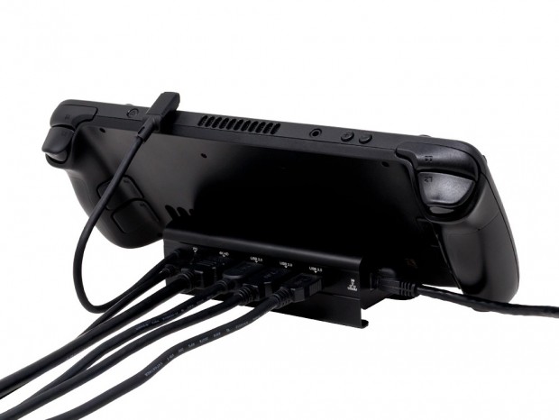 100WのUSB PD給電や有線LAN対応のモバイルゲーミングPC向け汎用ドッキングステーション