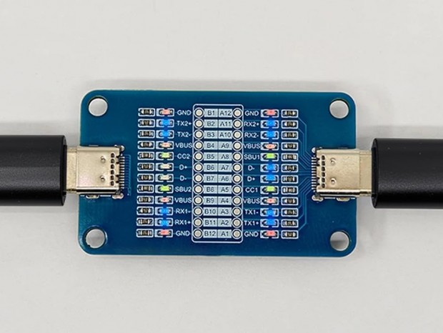 Type-Cケーブルの仕様や断線がその場でわかる、外部電源不要＆フル結線対応の簡易チェッカー