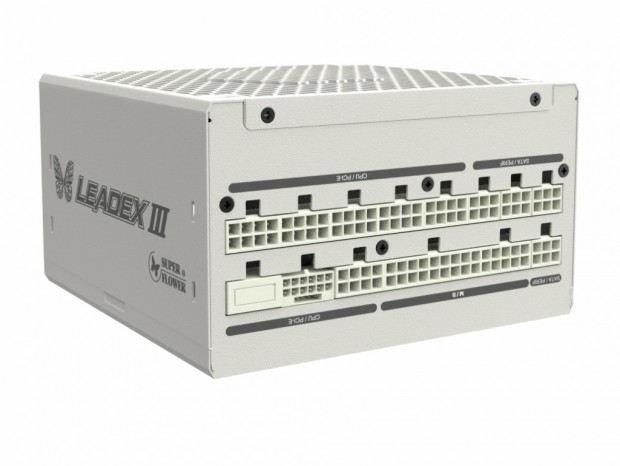 ホワイト色のATX 3.1準拠フルモジュラー電源、Super Flower「LEADEX