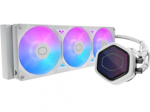 ピクセルLCDを搭載したホワイト色の360mm AIO水冷ユニットがCooler Masterから発売