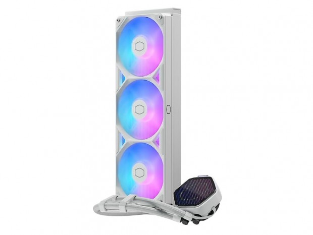 ピクセルLCDを搭載したホワイト色の360mm AIO水冷ユニットがCooler Masterから発売
