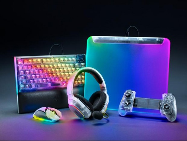 Razer、内部が見える半透明シェルのゲーミングデバイス「Phantom White Collection」発売
