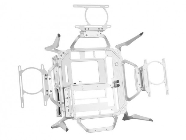 【未確定！】キヨト　フレーム送付ワウ 3枚の拡張ウイングを備えたアルミ製オープンフレームPCケース、In Win