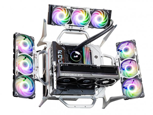 3枚の拡張ウイングを備えたアルミ製オープンフレームPCケース、In Win