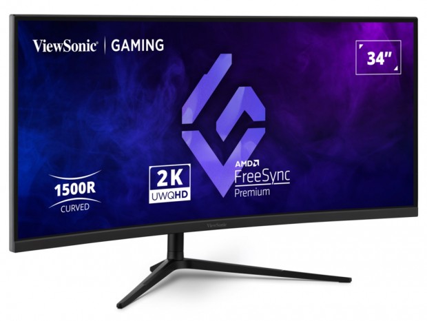 180Hz/1ms対応の34型UWQHD曲面ゲーミング液晶、ビューソニック