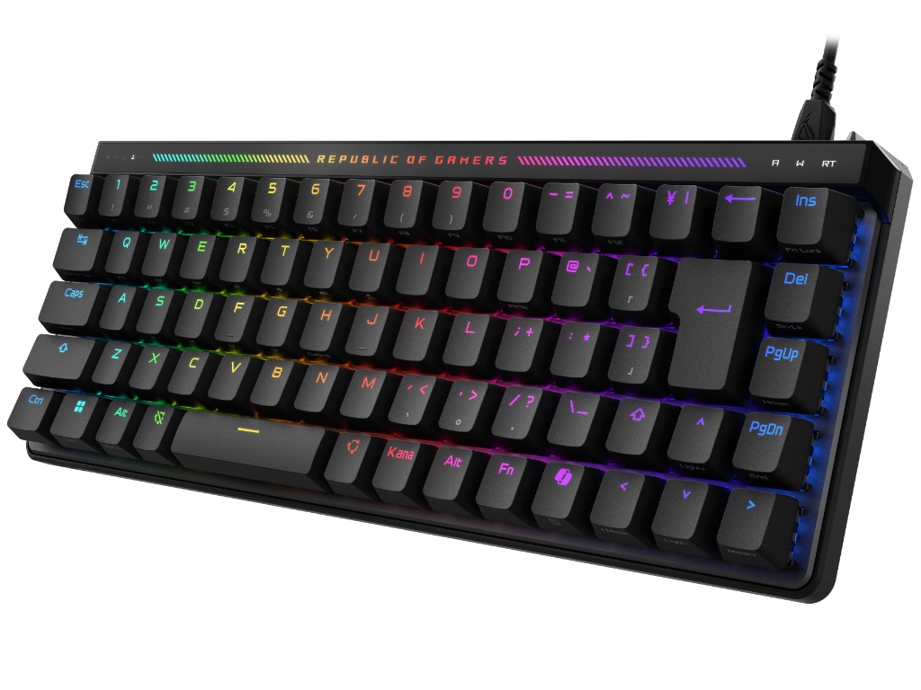 ラピッドトリガー対応65％キーボード、ASUS「ROG Falchion Ace HFX」に