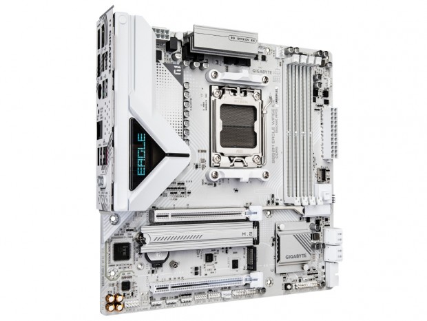 ホワイト色のAMD B850 MicroATXマザーボード、GIGABYTE「B850M EAGLE
