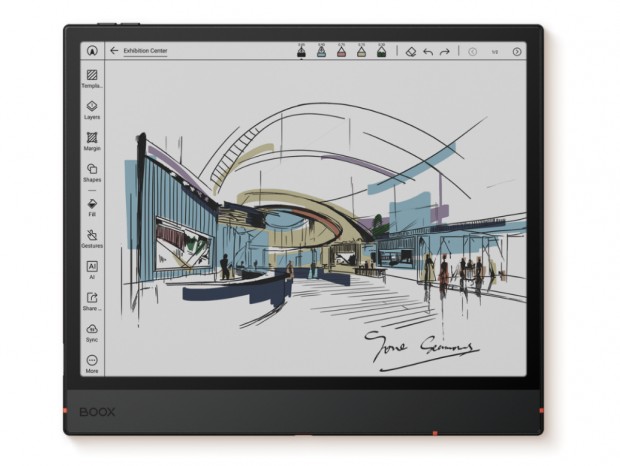 カラー電子ペーパー採用の10.3型Androidタブレット、SKT「BOOX Note