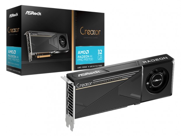 Radeon AI PRO R9700を搭載するワークステーション向けVGA、ASRockから28日11:00発売