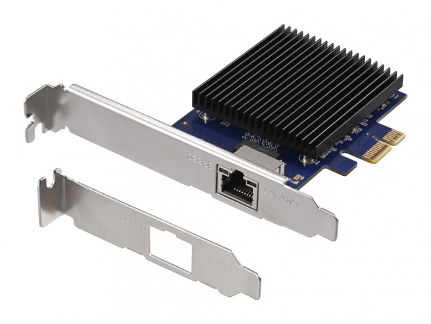 ロープロファイル対応の10GbE対応LANカード、バッファロー「LGY-PCIE-MG3」