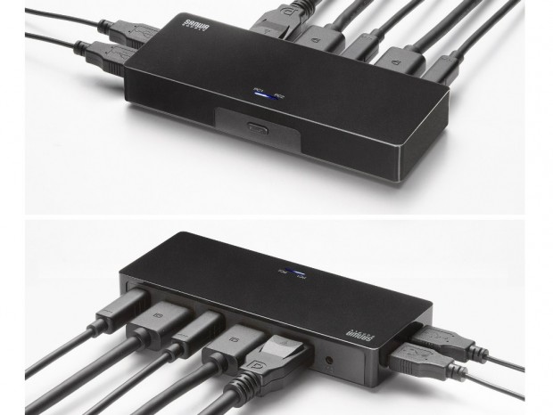 4K/60Hz対応のDisplayPortパソコン切替器がサンワサプライから