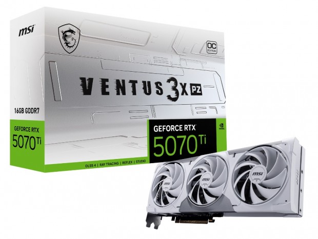 （新品未使用）MSI GeForce RTX 5070 Ti VENTUS 3X 補助電源ケーブルが目立たない、MSI「GeForce RTX 5070 Ti 16G VENTUS