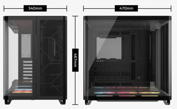 AIR 5400 RS-R ARGB Tempered Glass Black