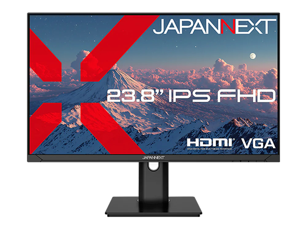 昇降式多機能スタンド採用の23.8型フルHD液晶、JAPANNEXT「JN-IPS238F