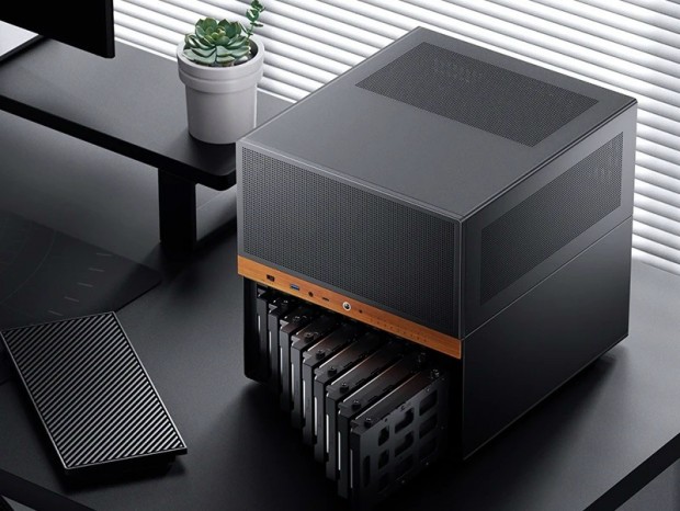 9台の3.5インチHDDを搭載できるNAS向けMicroATX PCケース、JONSBO「N6