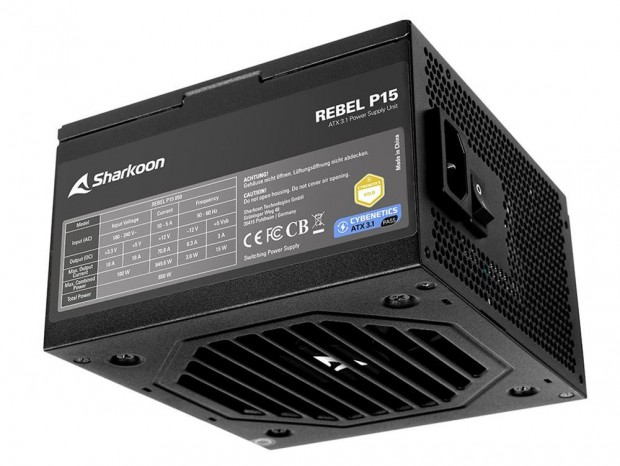 12V-2×6コネクタ搭載のCybenetics Gold認証電源、Sharkoon「Rebel P15」