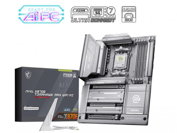 MSI、Ryzen 9000対応の背面コネクタマザーボード「MAG X870E TOMAHAWK