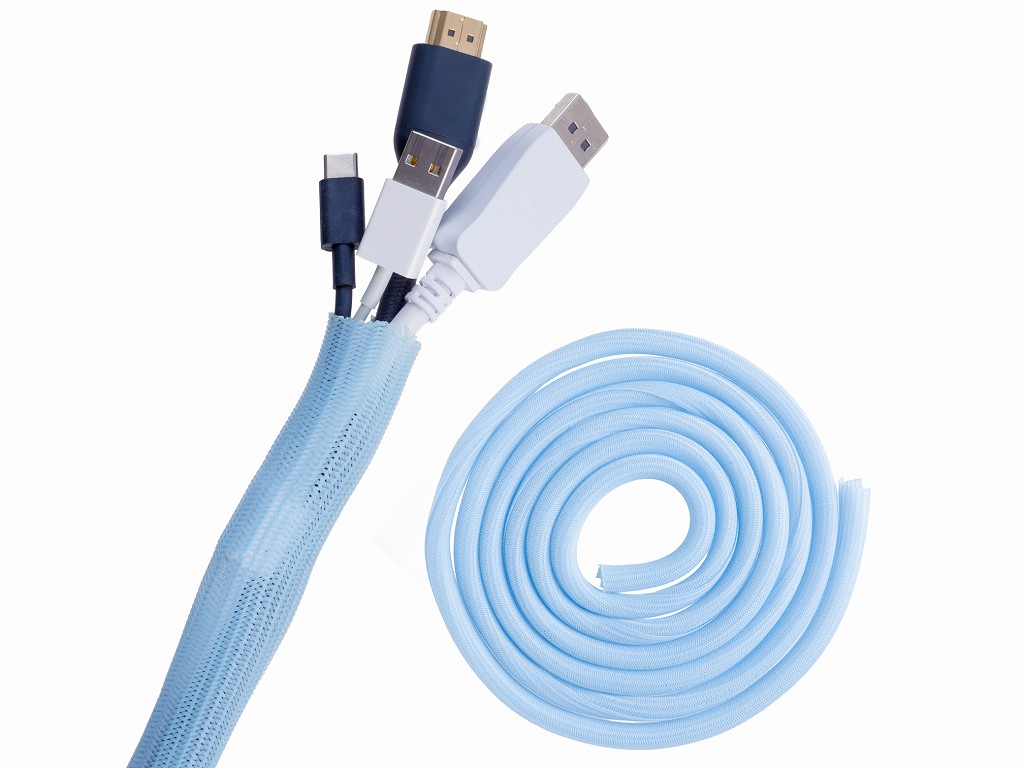 Pixio、配線をオシャレに魅せるケーブルカバー「Pixio Tubing Cable