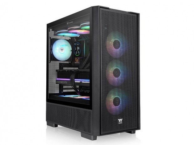 高エアフロー設計のミドルタワーPCケース、Thermaltake「S380 TG ARGB」