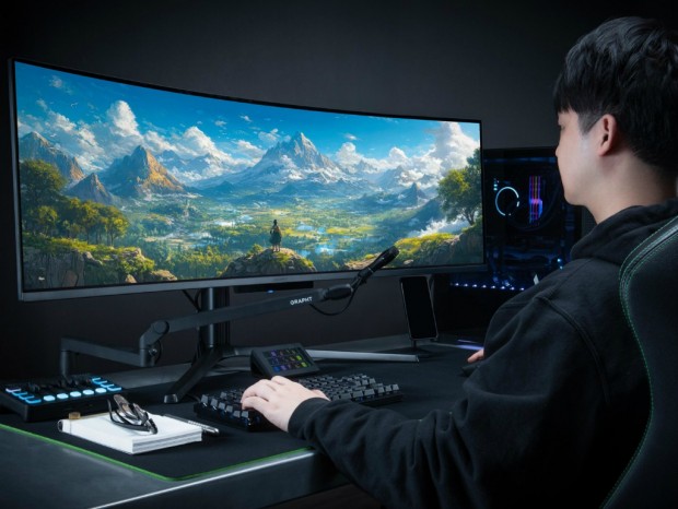 WQHD 2台分の表示ができる49型QD-OLEDゲーミングディスプレイ、GRAPHT「GR4924COEL-BK」28日発売
