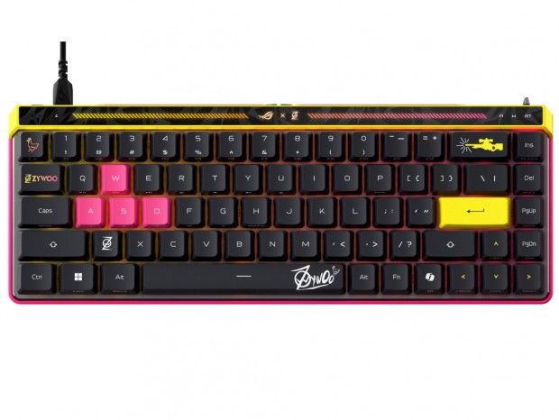ASUS ROG、プロゲーマーZywOoとコラボしたラピトリ対応65％ゲーミングキーボード発売