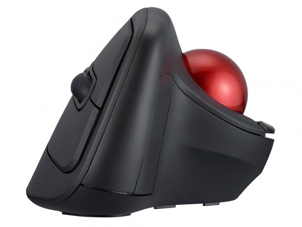 手首の負担を軽減するエルゴデザインのワイヤレストラックボール