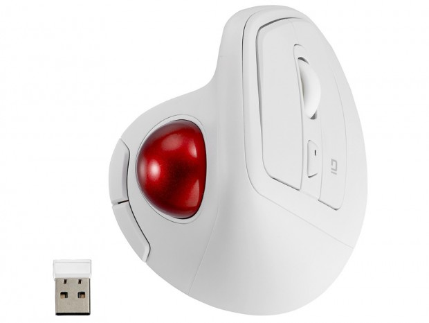 手首の負担を軽減するエルゴデザインのワイヤレストラックボール