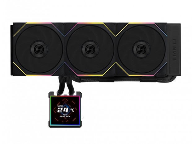 Lian Li、大型IPS液晶とワイヤレスファン搭載の360mmラジエーターAIO
