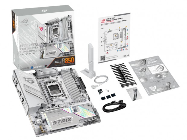 ASUS、ホワイト色のゲーミングMicroATXマザーボード「ROG STRIX B850-G