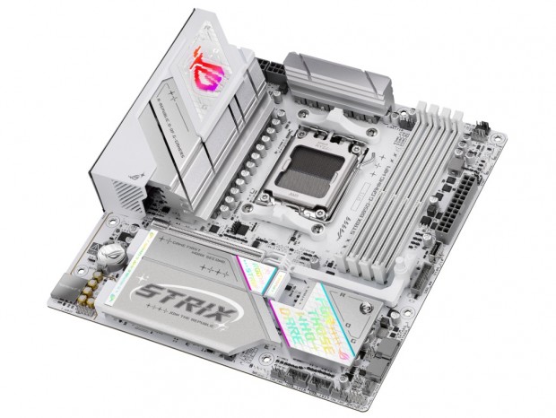 ASUS、ホワイト色のゲーミングMicroATXマザーボード「ROG STRIX B850-G