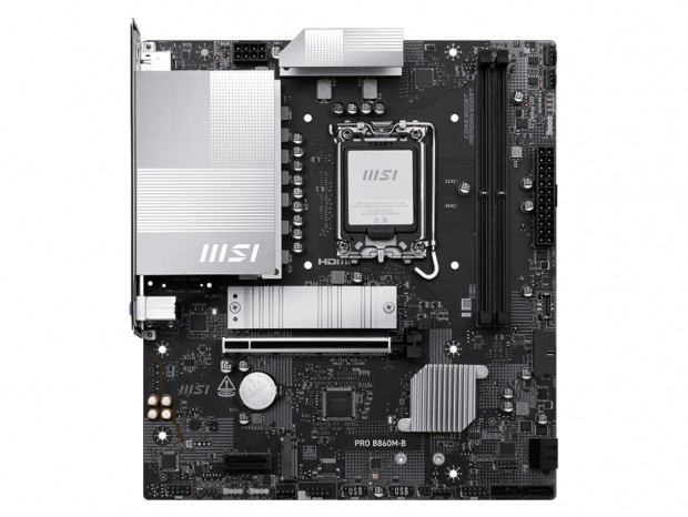 5G LANとホワイトシルバーのヒートシンクを搭載したMicroATXマザーボード、MSI「PRO B860M-B」
