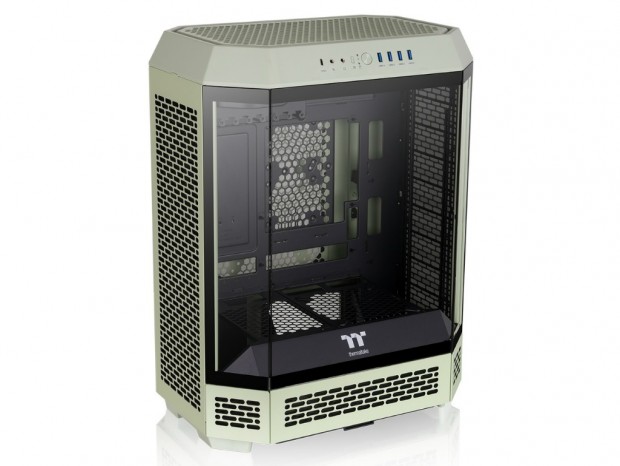 八角柱デザインのミドルタワー、Thermaltake「The Tower 600」に新色