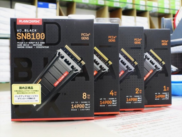 Sandisk「WD_BLACK SN8100 NVMe SSD」