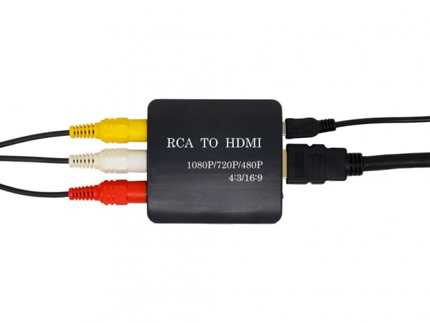 アイネックス、RCA-HDMI変換器発売。縦横比と解像度切り替えに対応